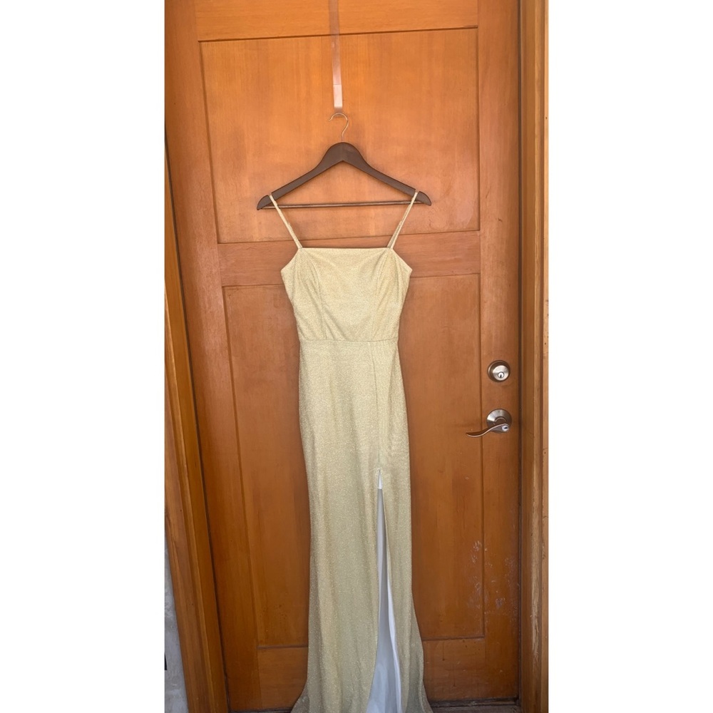 Gorgeous Shimmering Gold Prom Dress